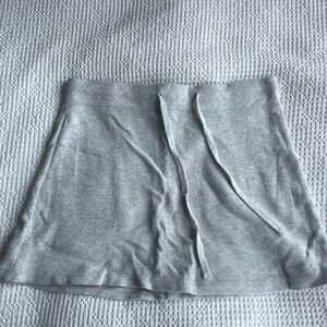 Brandy Melville Gray Waffle Knit Skirt
